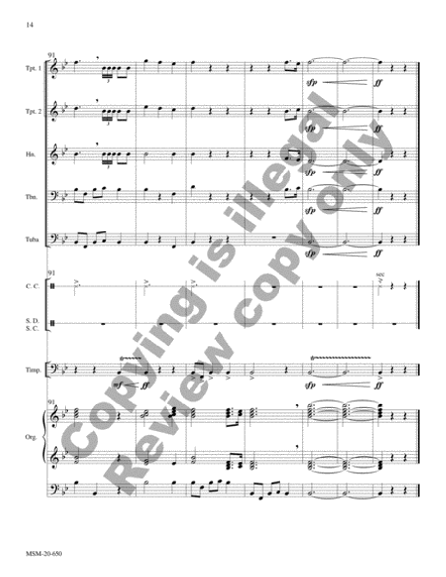 Fanfare On Thaxted Organ scores gallery preview page 9