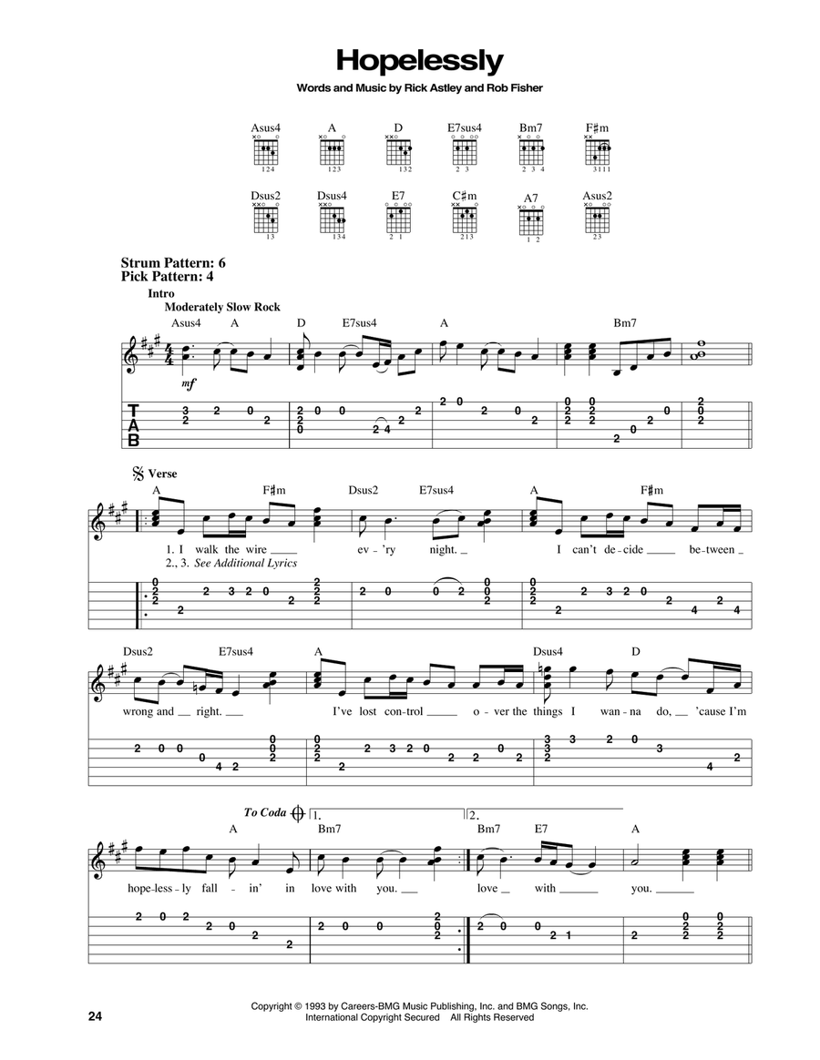 Hopelessly Acoustic Guitar scores gallery preview page 1
