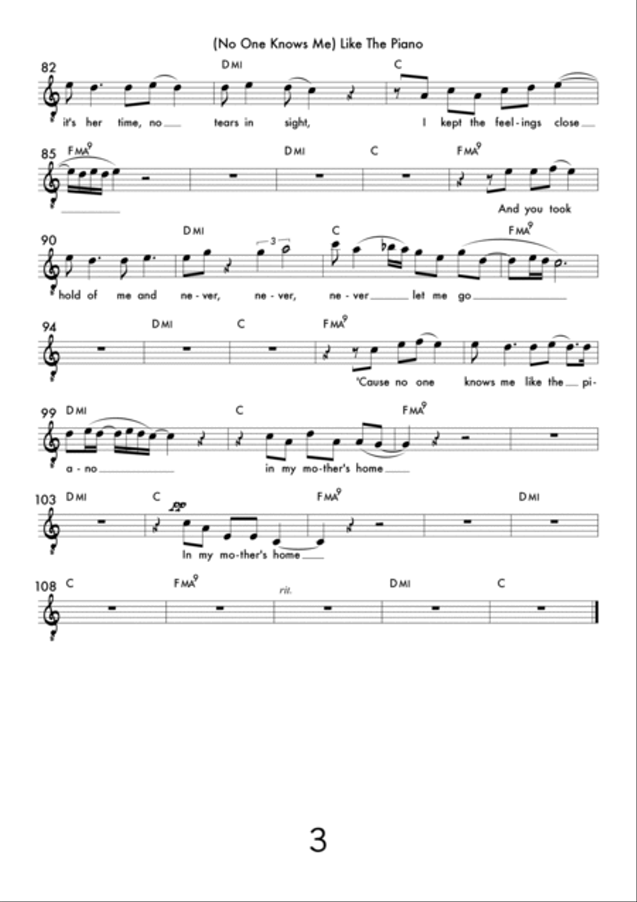 (no One Knows Me) Like The Piano Small Ensemble scores gallery preview page 3