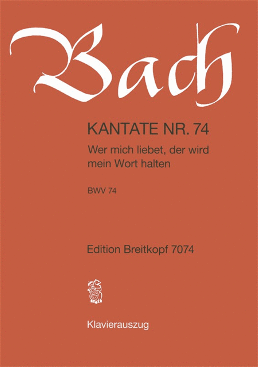 Cantata BWV 74 “Wer mich liebet, der wird mein Wort halten” 4-Part scores gallery preview page 1