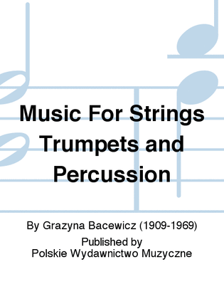 Book cover for Music For Strings Trumpets and Percussion