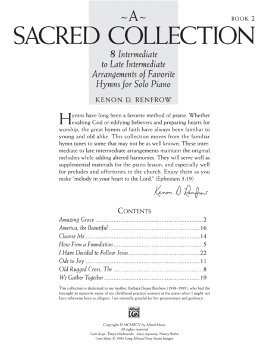 A Sacred Collection, Book 2 Piano Solo scores gallery preview page 2