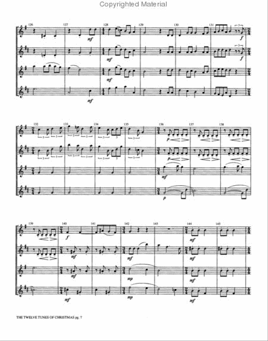 The Twelve Tunes of Christmas Small Ensemble scores gallery preview page 3