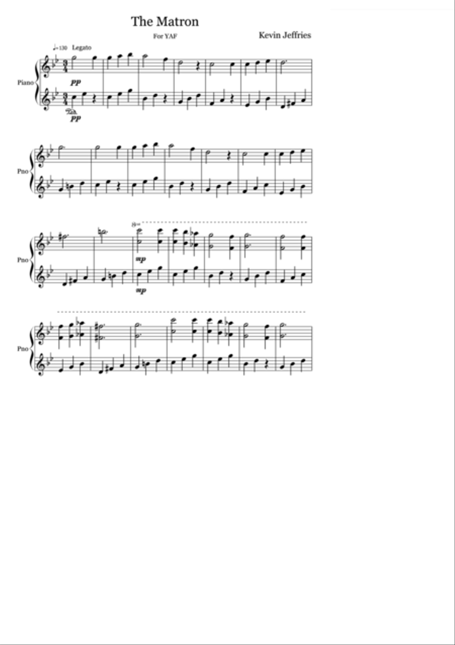 The Matron Piano scores gallery preview page 1