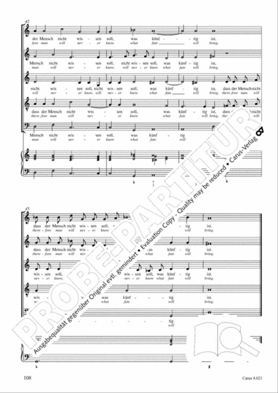 Schein: Israelsbrunnlein. Fontana d'Israel. Complete edition Choir scores gallery preview page 115