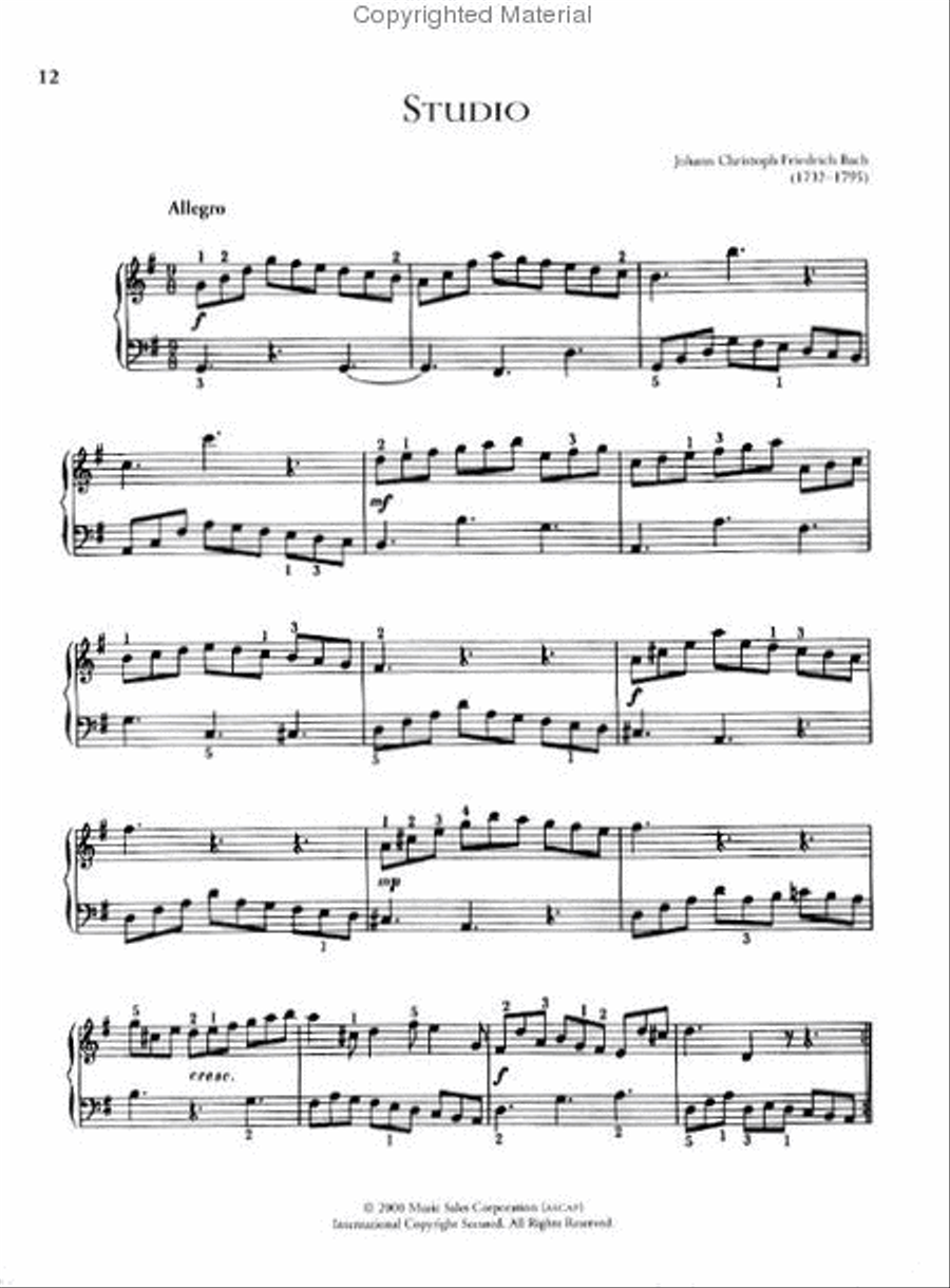 The Piano Treasury of Easy Classical Music Piano Solo scores gallery preview page 2