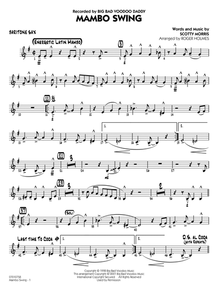 Mambo Swing (arr. Roger Holmes) - Baritone Sax