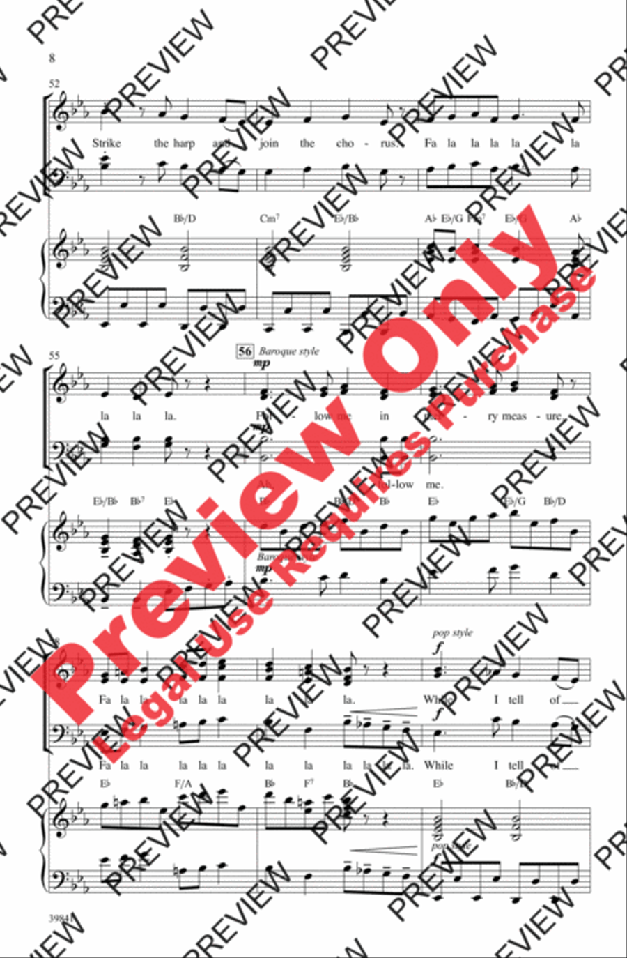Jolly Jingle Christmas Medley 4-Part scores gallery preview page 8