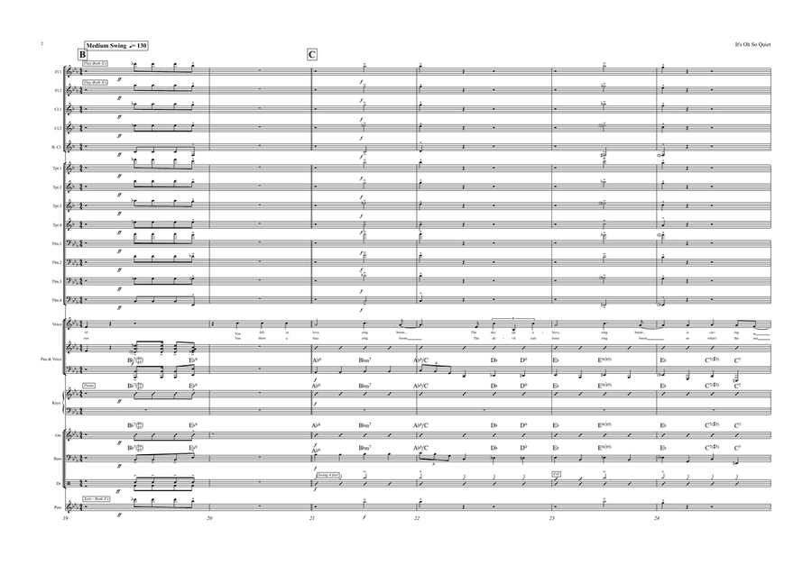 It's Oh So Quiet (und Jetzt Ist Es Still) Jazz Ensemble scores gallery preview page 2