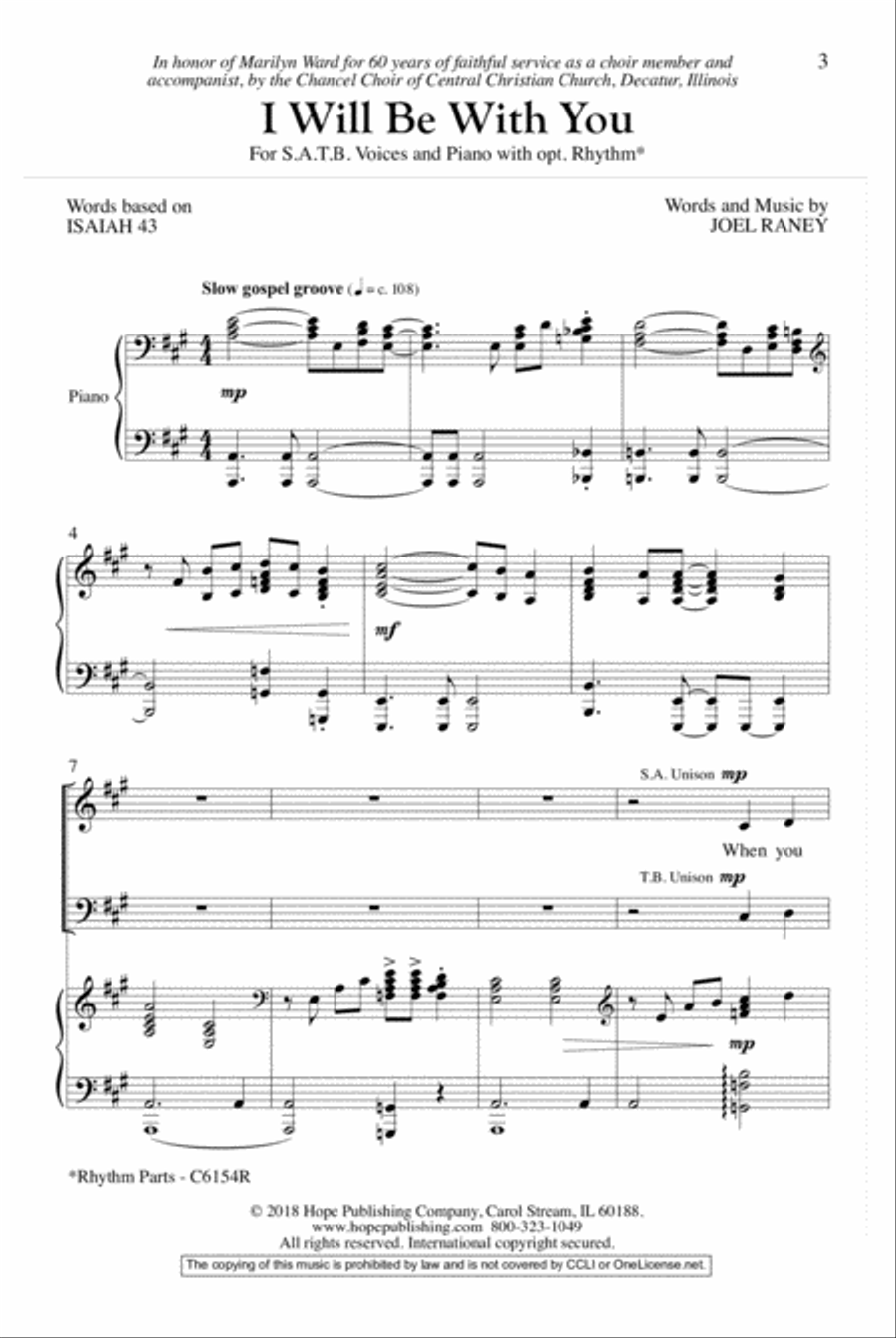 I Will Be With You 4-Part scores gallery preview page 16