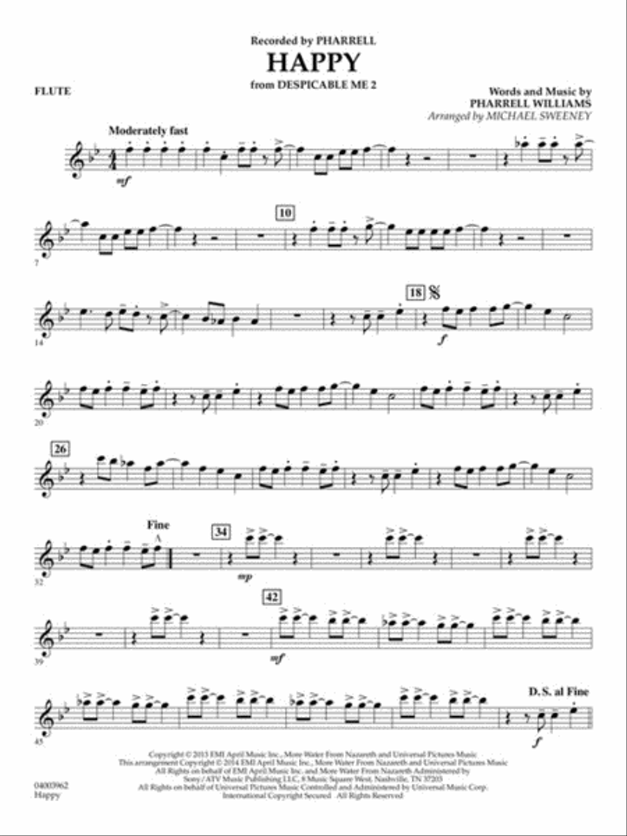 Happy (from “Despicable Me 2”) Concert Band scores gallery preview page 4