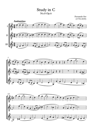 Study in C No. 8 Op. 6 - Fernando Sor (Trio)