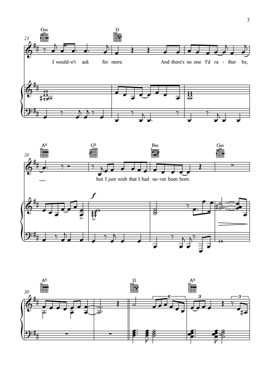 Man Of The World Piano, Vocal scores gallery preview page 3