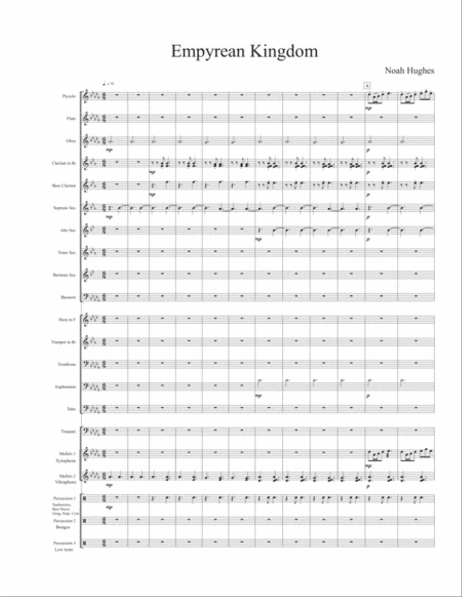 Empyrean Kingdom Concert Band scores gallery preview page 1