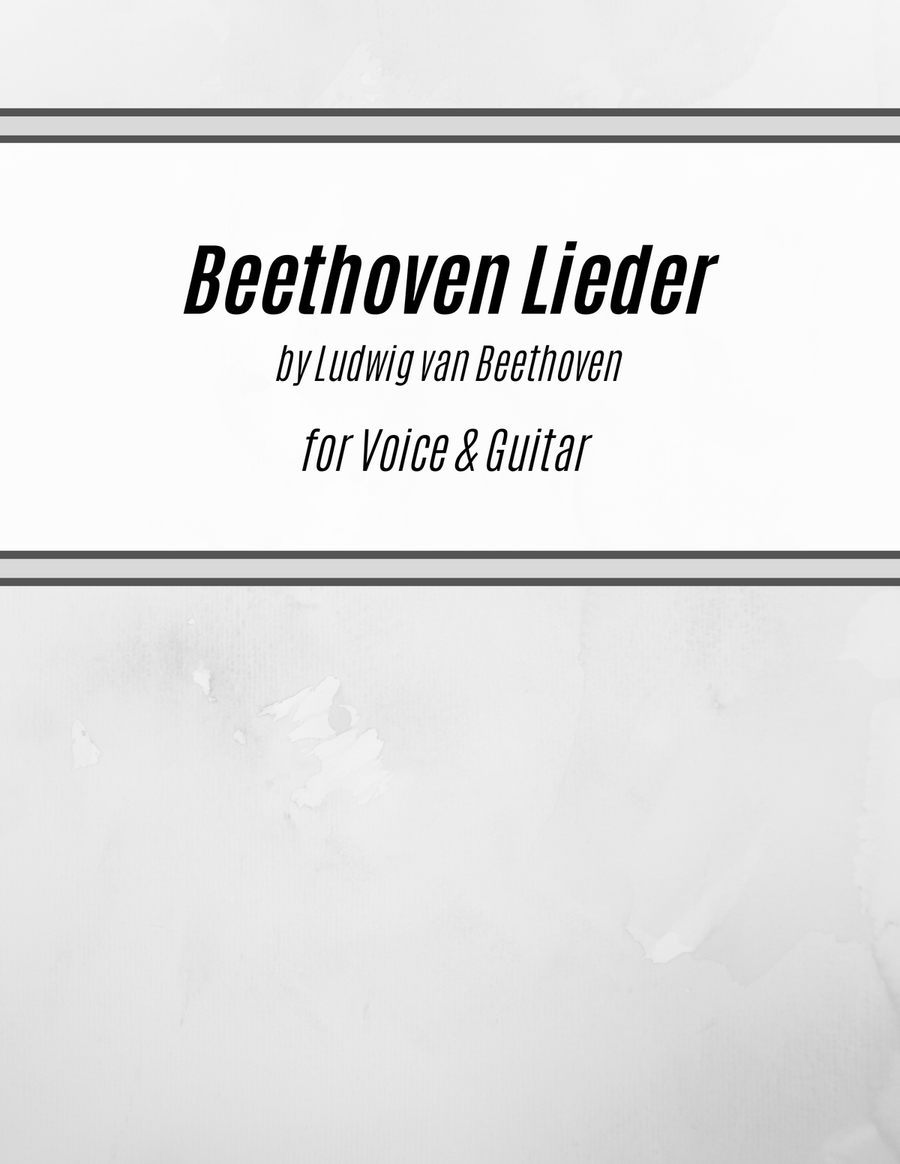 Beethoven Lieder for Voice & Guitar Acoustic Guitar scores gallery preview page 1