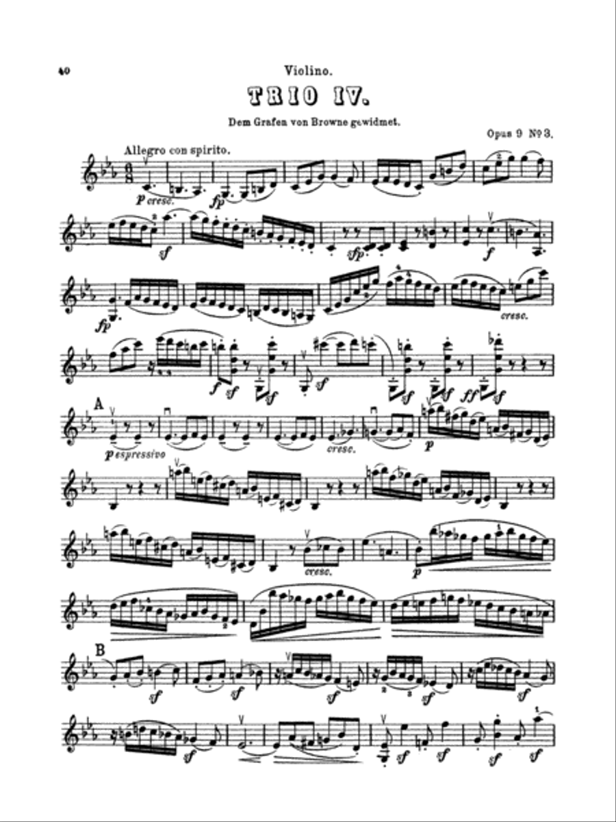 Beethoven: String Trio Compilations String Trio scores gallery preview page 1