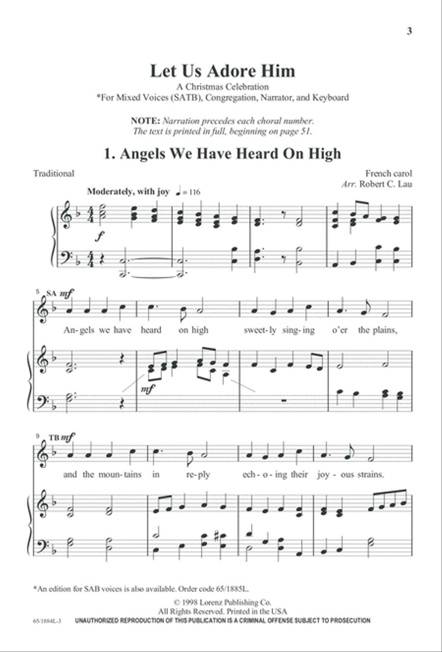 Let Us Adore Him Let Us Adore Him 4-Part scores gallery preview page 5