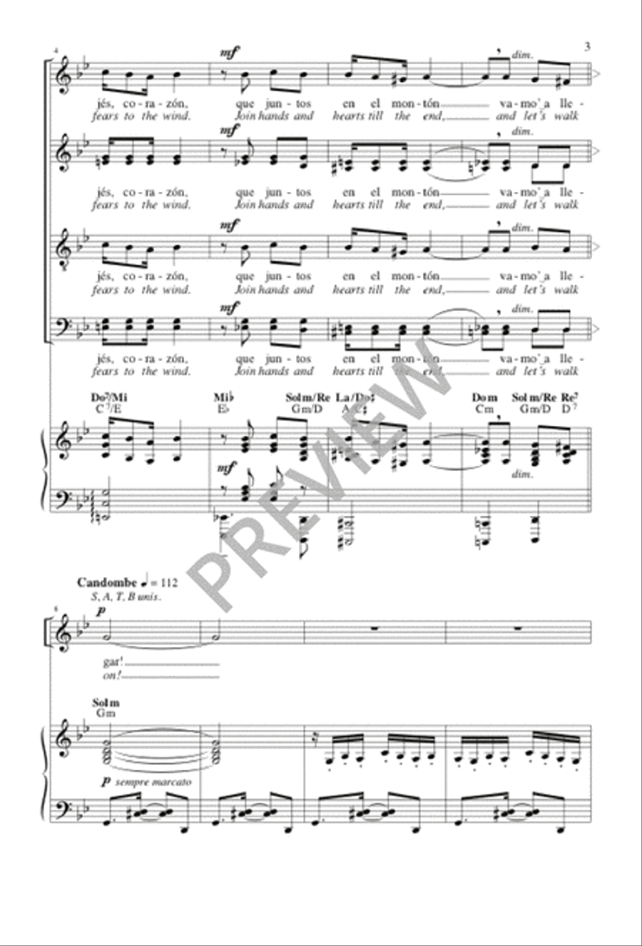 Este momento en punto / This Is the Moment Choir scores gallery preview page 3