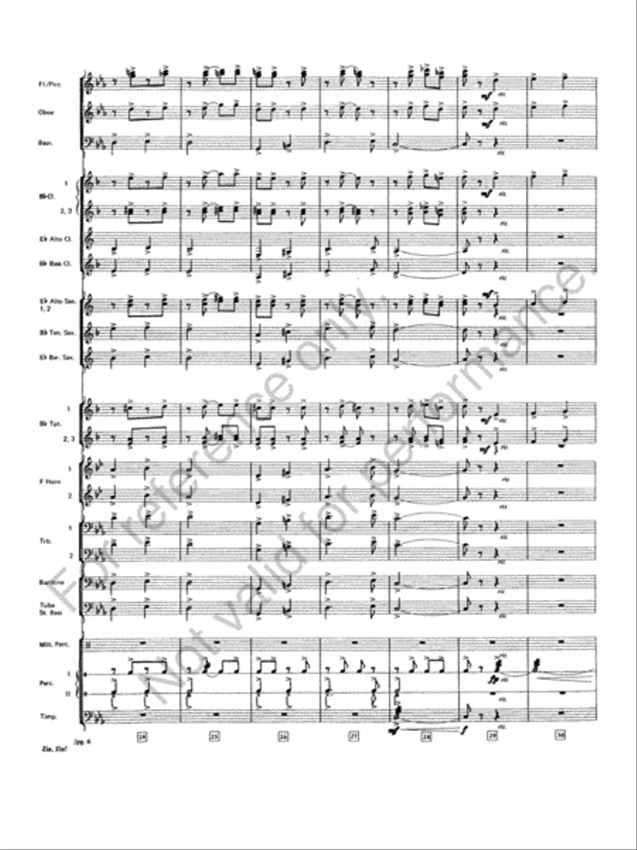 Zia, Zia! Concert Band scores gallery preview page 7
