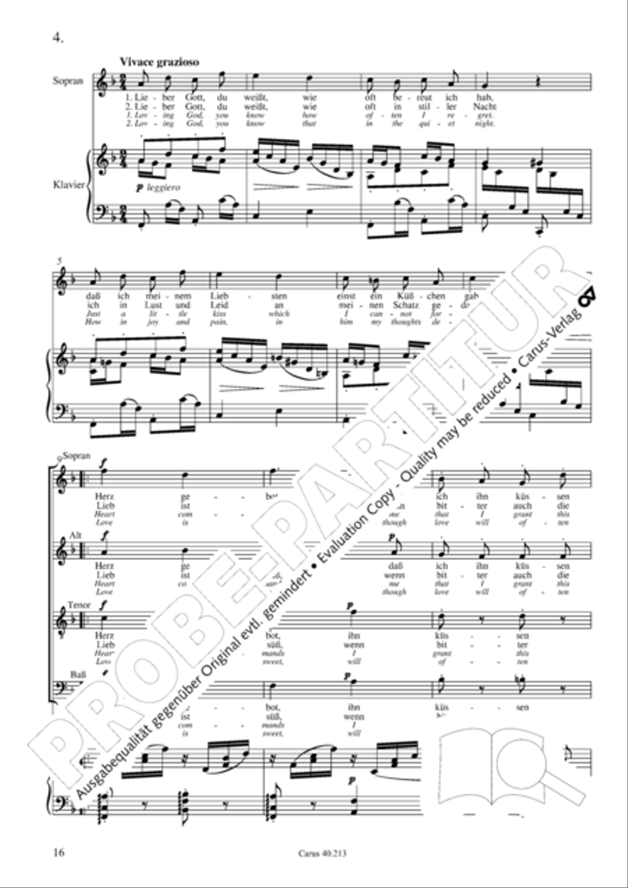 Zigeunerlieder op. 103 Choir scores gallery preview page 17