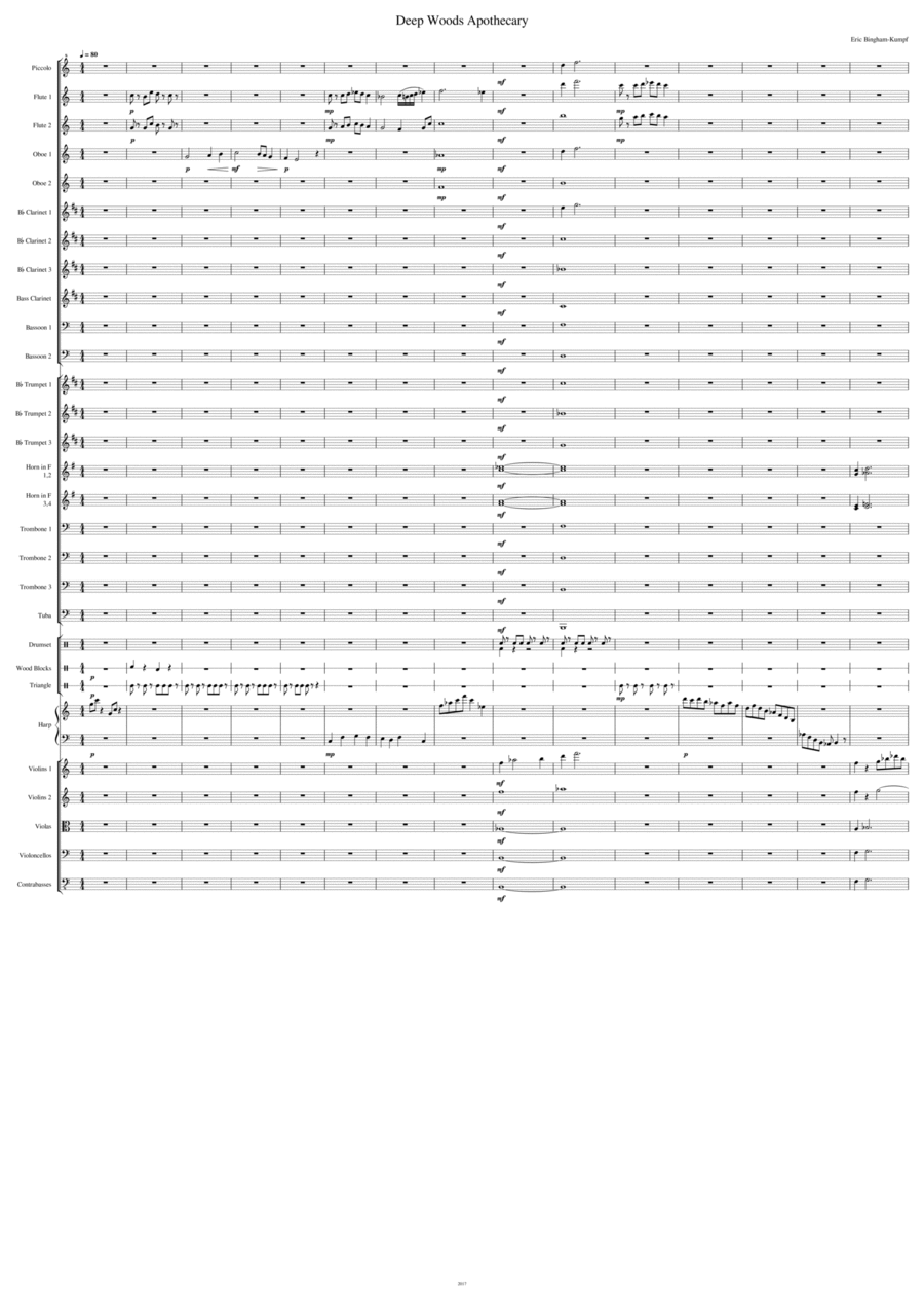 Deep Woods Apothecary Full Orchestra scores gallery preview page 1