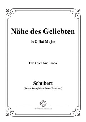 Schubert-Nähe des Geliebten,Op.5 No.2,in G flat Major,for Voice&Piano