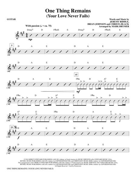 One Thing Remains (Your Love Never Fails) (arr. Mark Brymer) - Guitar