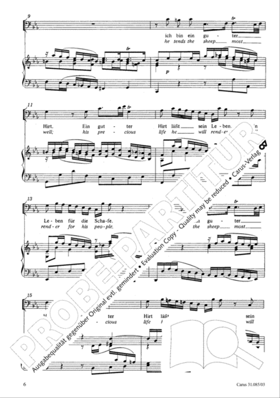 He tends the sheep most well (Ich bin ein guter Hirt) 4-Part scores gallery preview page 7