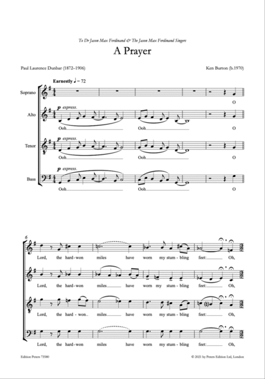 A Prayer A Prayer 4-Part scores gallery preview page 4