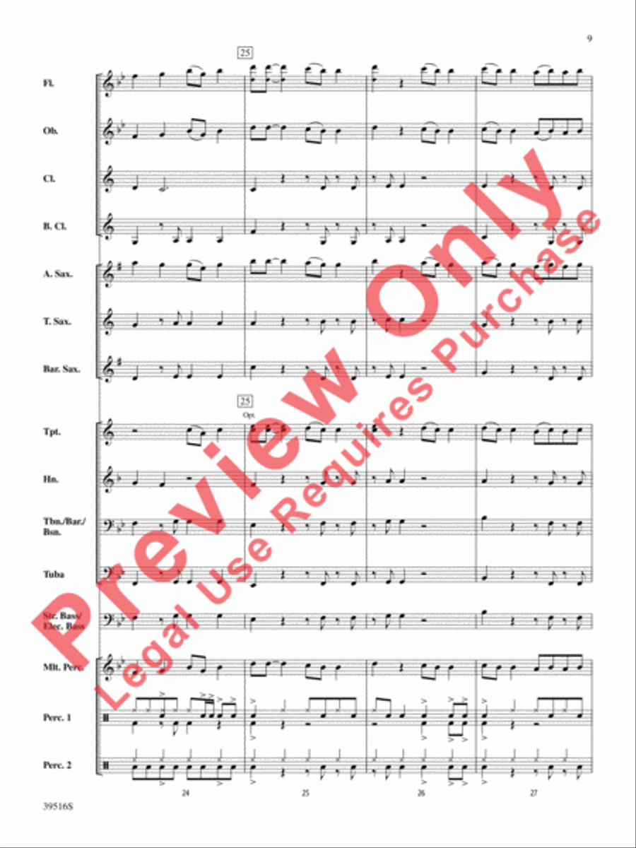 Like Money Concert Band scores gallery preview page 10