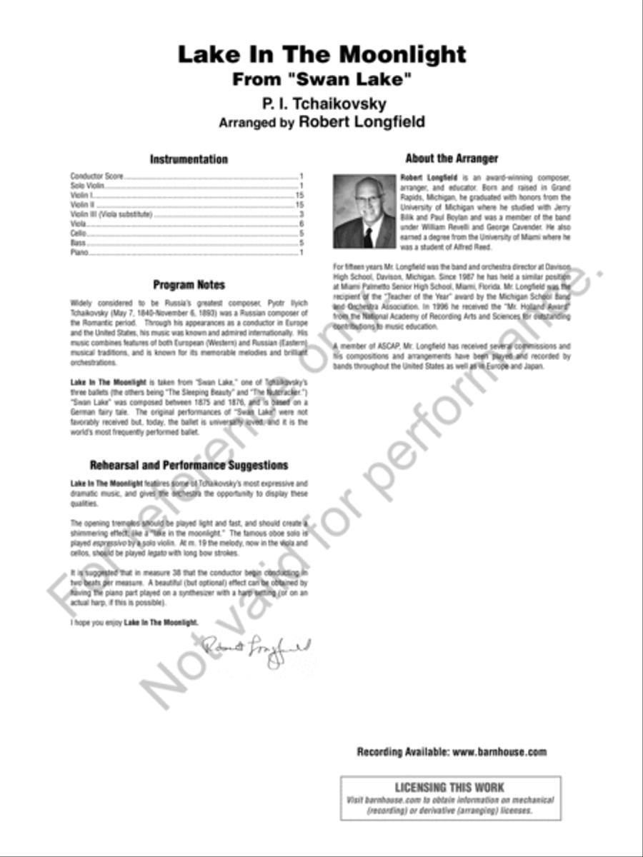 Lake In The Moonlight Lake In The Moonlight String Orchestra scores gallery preview page 3