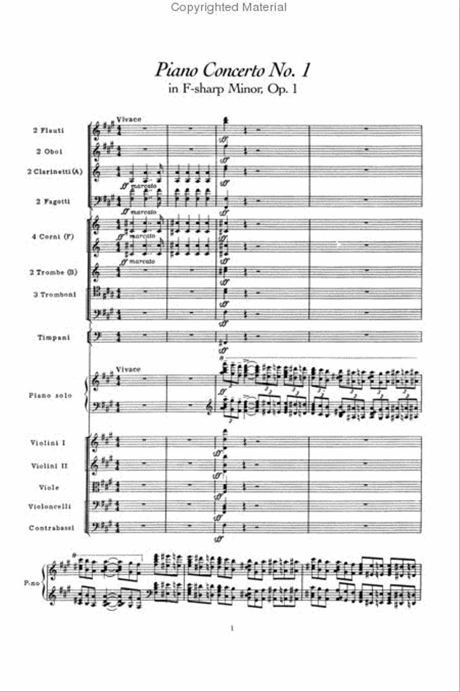 Piano Concertos Nos. 1, 2 And 3 In Full Score Full Orchestra scores gallery preview page 2