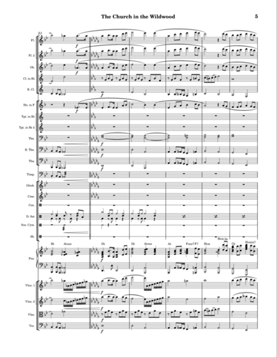 The Church in the Wildwood Full Orchestra scores gallery preview page 5