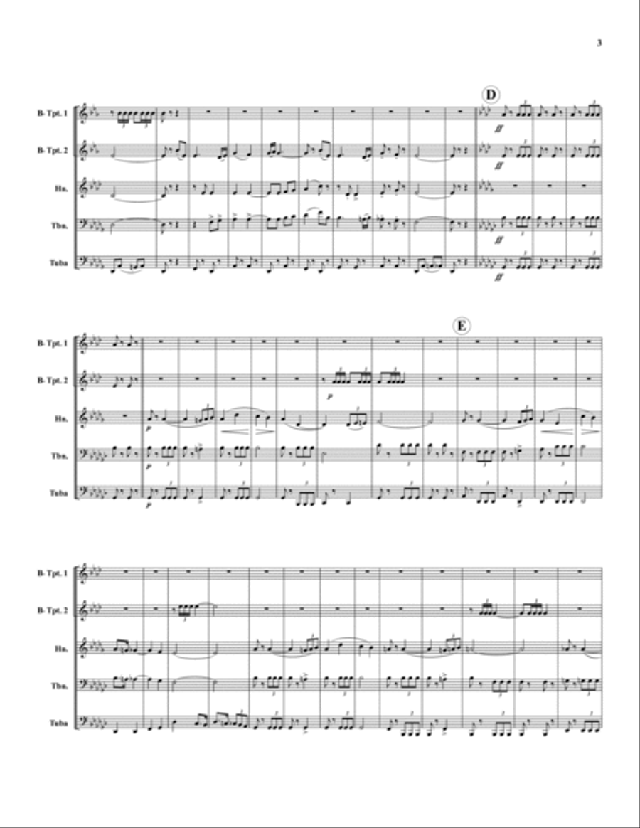 The Vanished Army The Vanished Army Brass Quintet scores gallery preview page 3