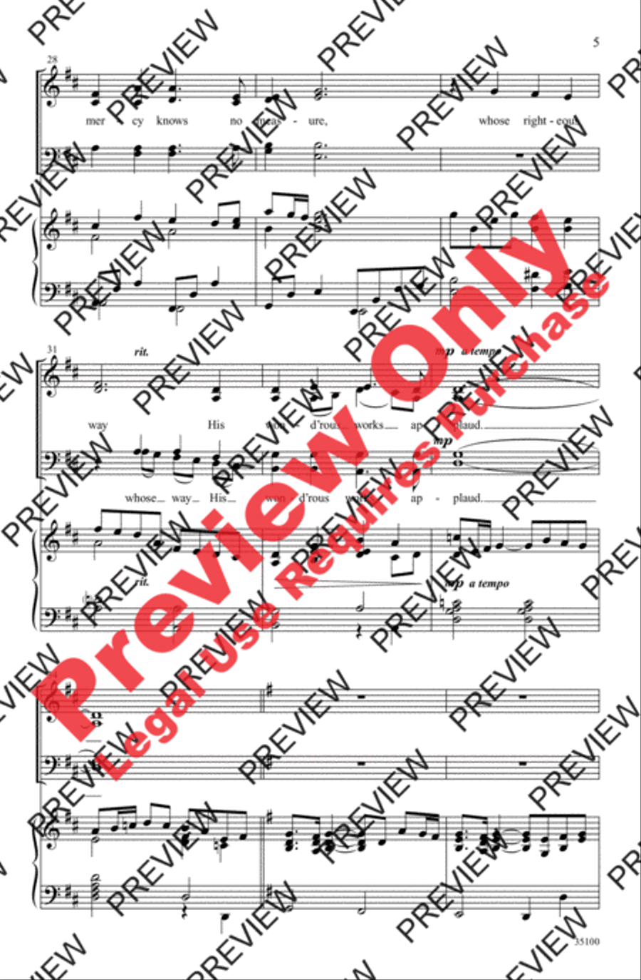 Thanks Be to God 4-Part scores gallery preview page 5