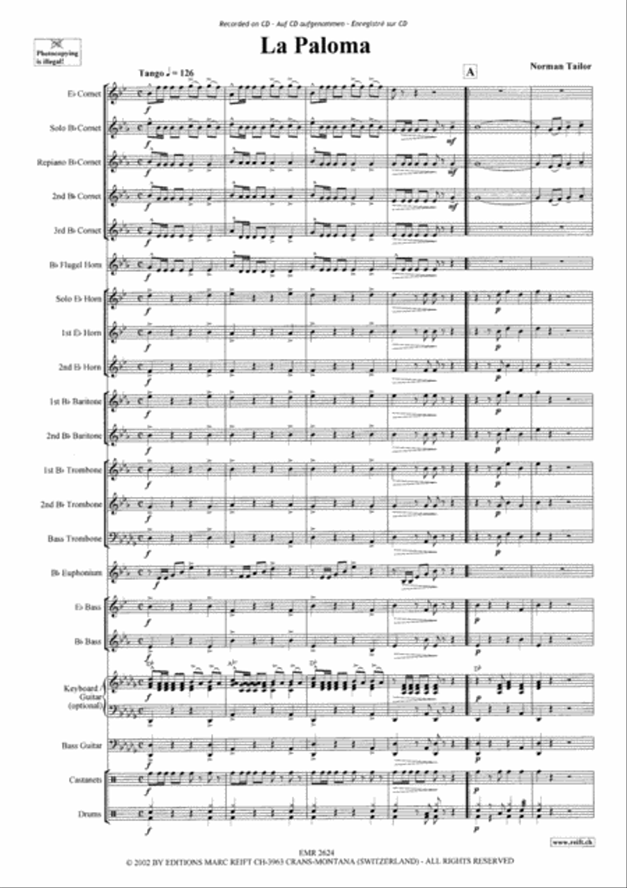 La Paloma Brass Band scores gallery preview page 4