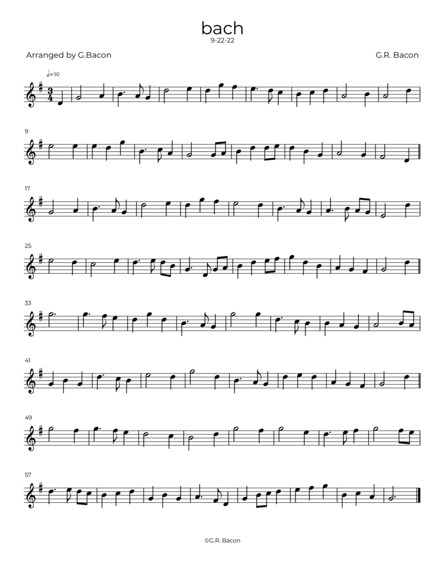 bach Easy Piano scores gallery preview page 1