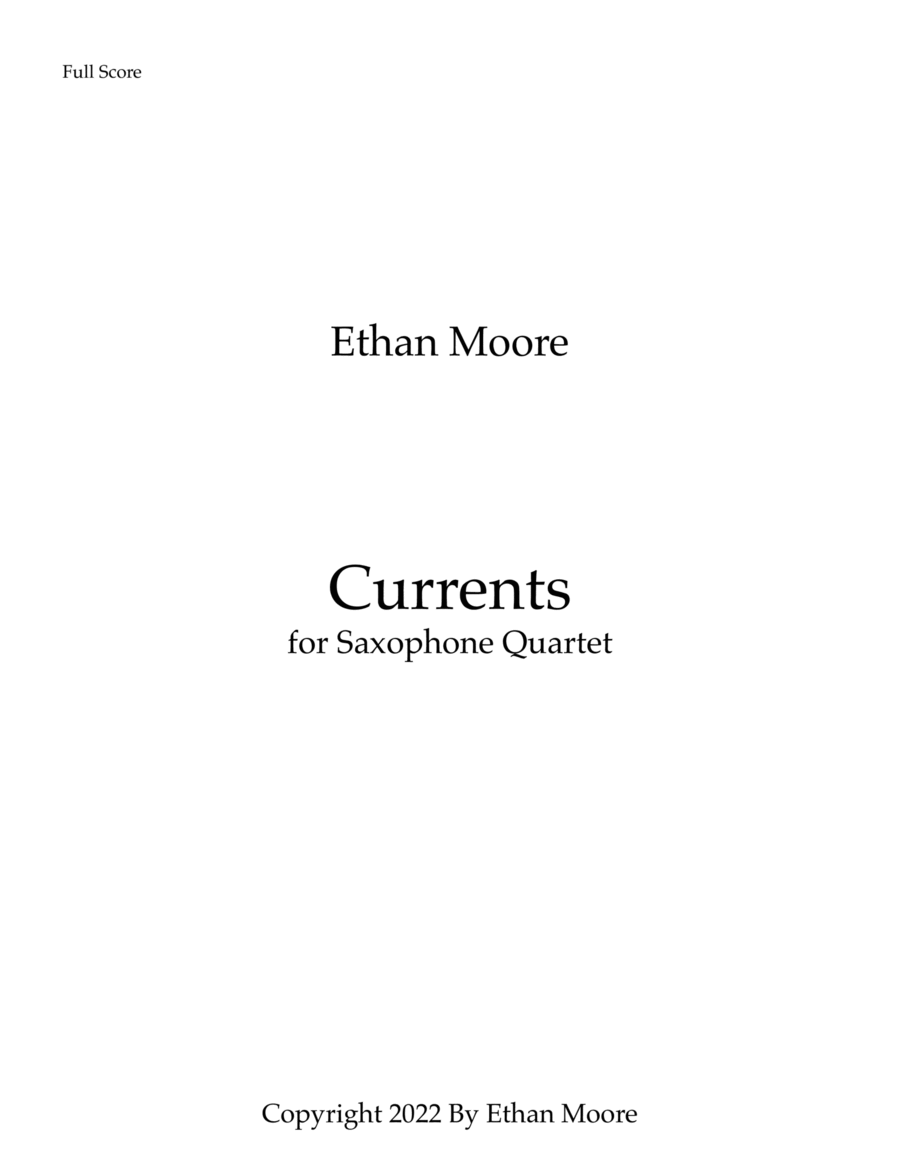 Currents Saxophone Quartet scores gallery preview page 1