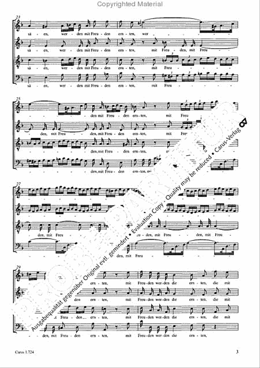 He who weeping soweth (Die mit Tranen saen) 4-Part scores gallery preview page 4