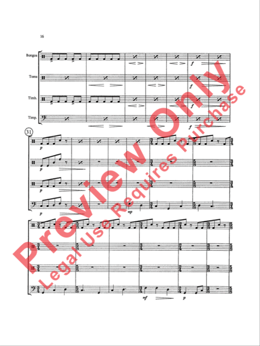 Triptych Percussion Ensemble scores gallery preview page 19