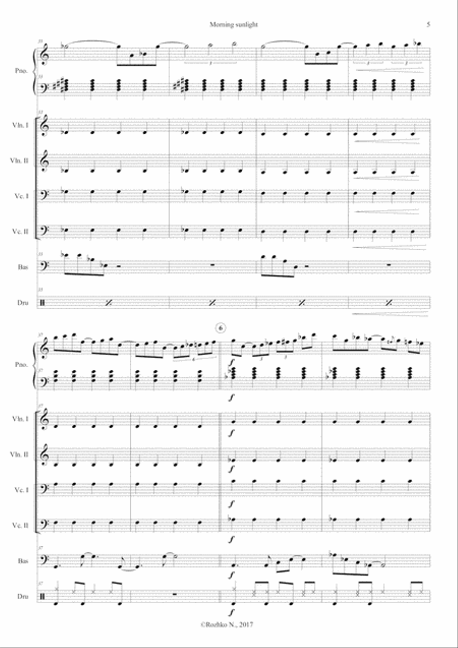 Morning Sunlight Morning Sunlight Jazz Ensemble scores gallery preview page 6