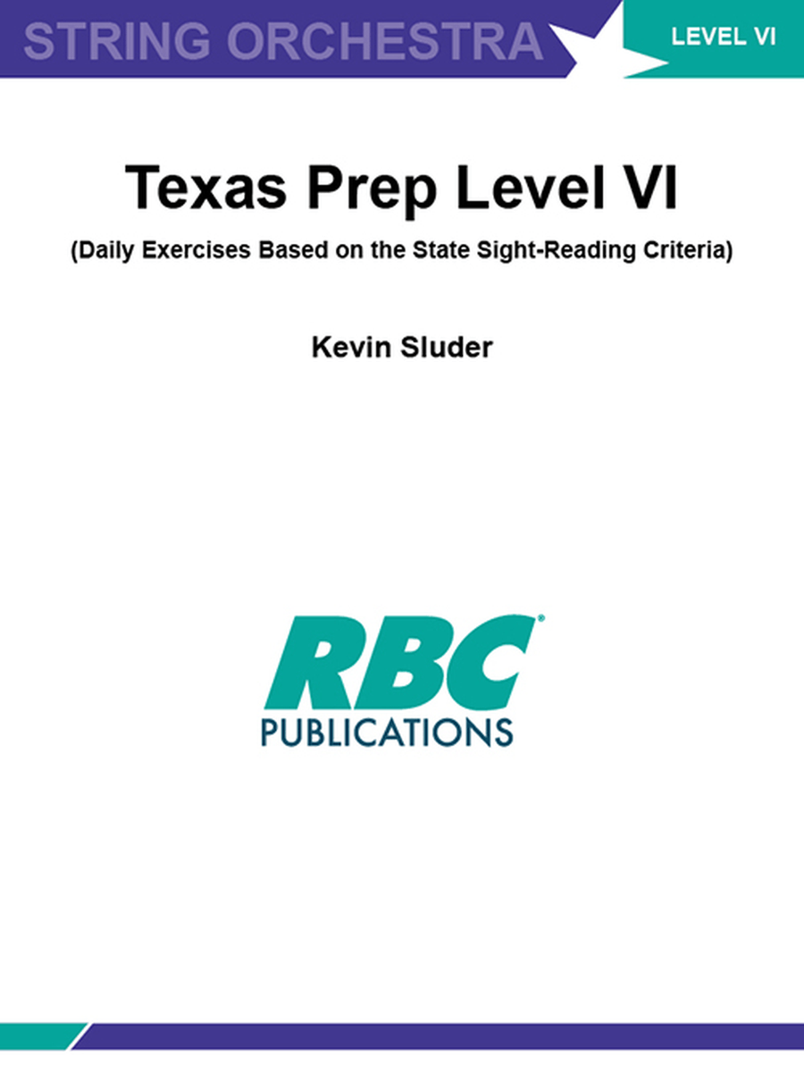 Texas Prep Level VI (Score) Orchestra scores gallery preview page 1