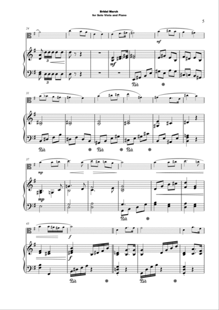 The Wedding Album, for Solo Viola and Piano Piano scores gallery preview page 6