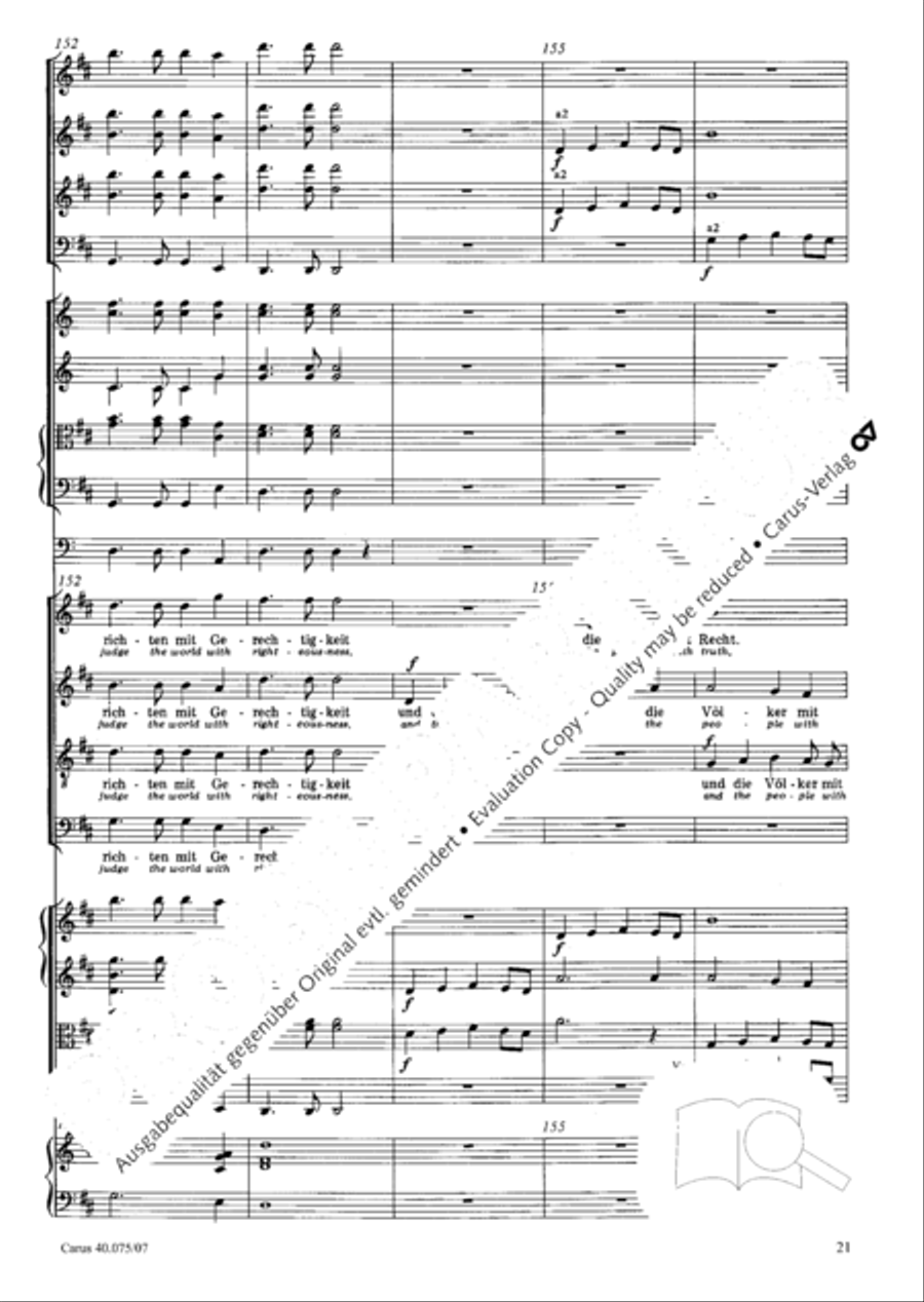 Psalm 98 (Der 98. Psalm) 4-Part scores gallery preview page 32