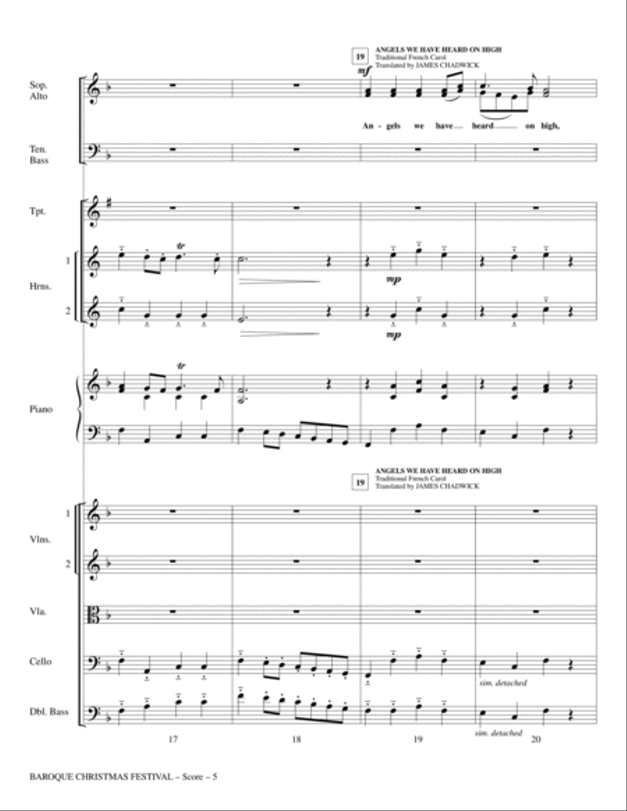 Baroque Christmas Festival (Medley) - Full Score Choir scores gallery preview page 5