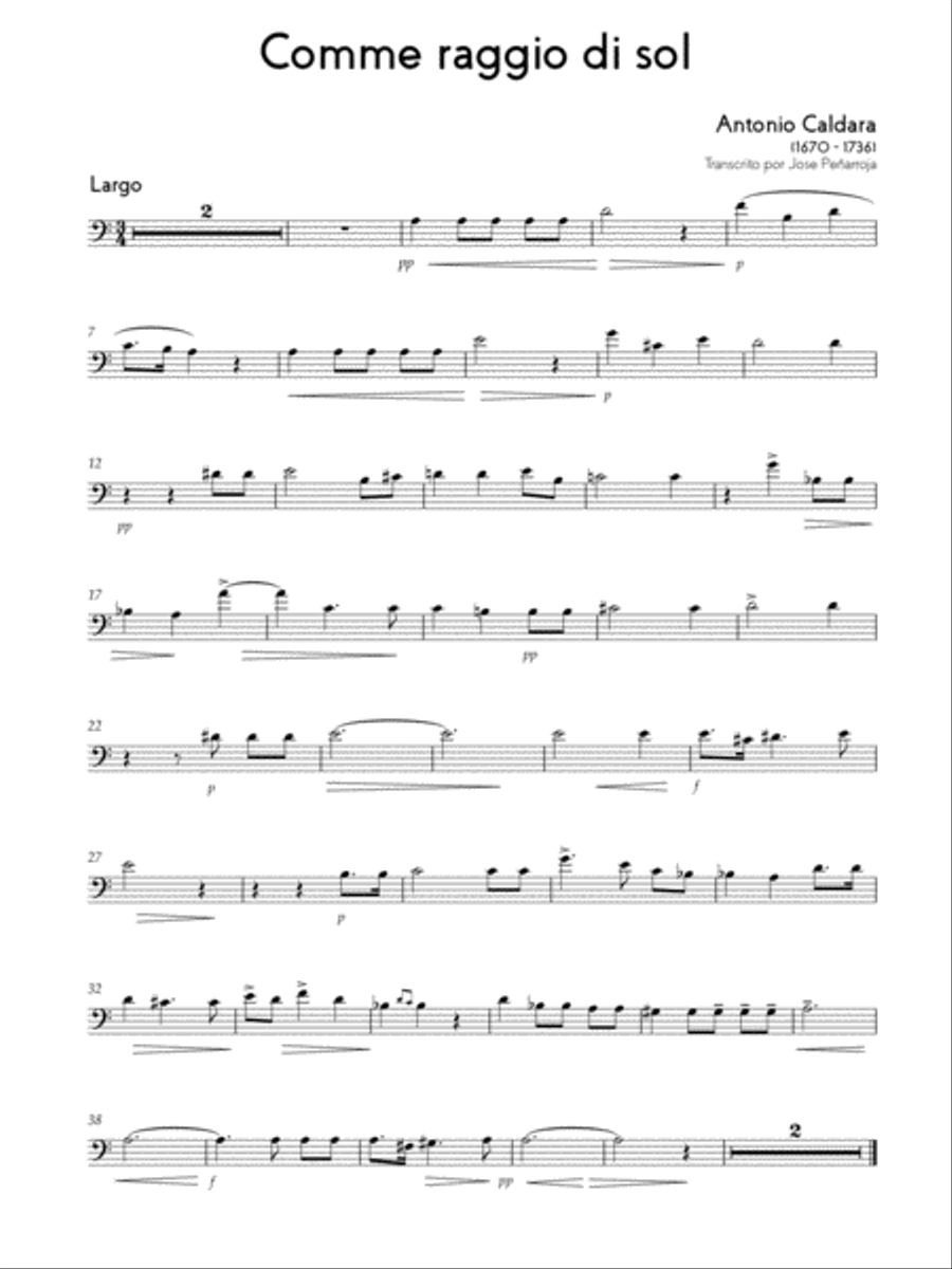 Comme raggio di sol Double Bass scores gallery preview page 2