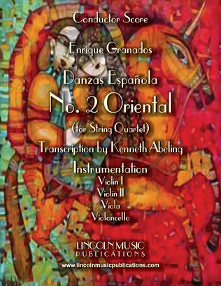 Granados – Danza Española - No.2 “Oriental” (for String Quartet)