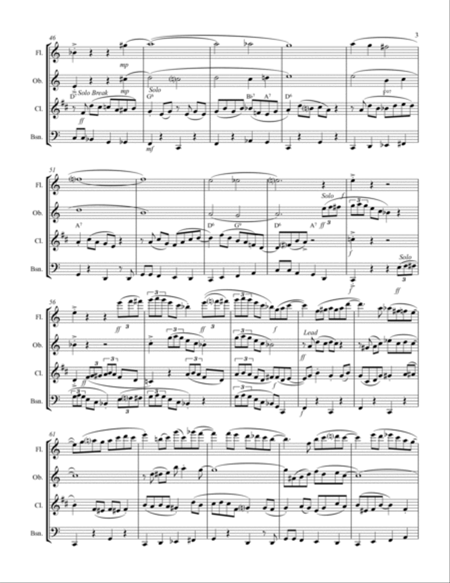 Royal Garden Blues (for Woodwind Quartet) Woodwind Quartet scores gallery preview page 4