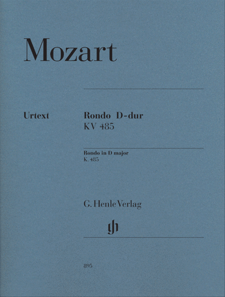 Wolfgang Amadeus Mozart – Rondo in D Major K. 485 Piano Solo scores gallery preview page 1