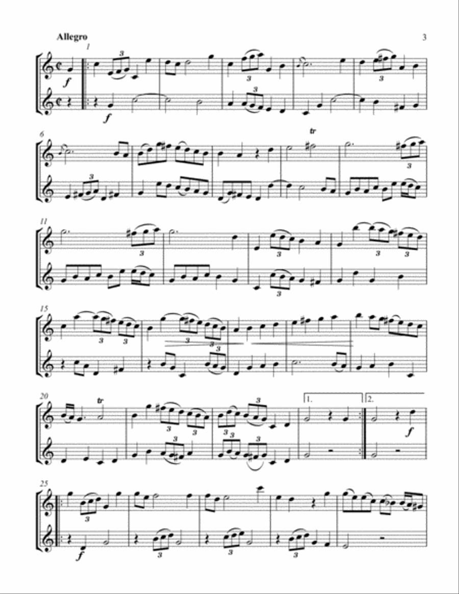 Melodic Duets for Two Euphoniums (Treble clef Bb) Brass Duet scores gallery preview page 4